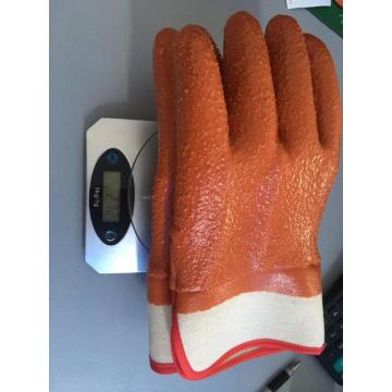 顆粒塗装作業手袋が付いている安全カフ綿インターロックライナーPVC