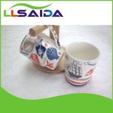 Cup and saucer thermo cup saida ceramic coffee cup