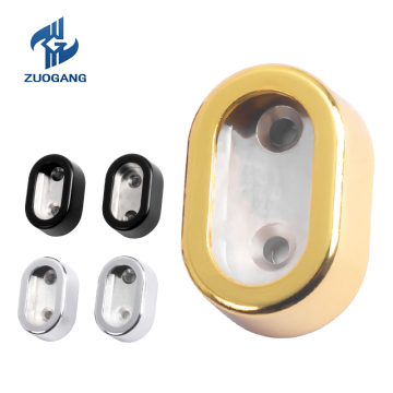 Zinc Alloy Oval Tube Support Bracket for Wardrobe Rails