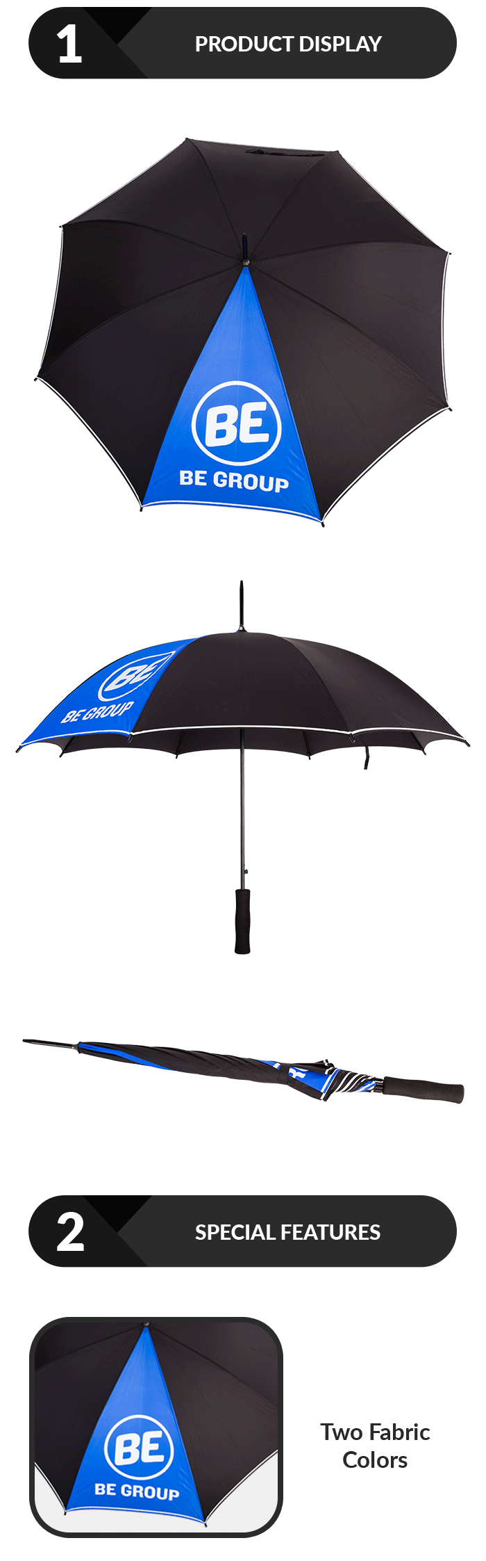 Folding umbrella with base