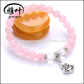 Natural Rose Quartz Stones Beads Buddha Bracelets/Gems Stones Spiritual Beads Bracelets