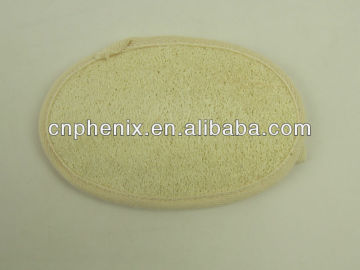 Oval loofah bath pad