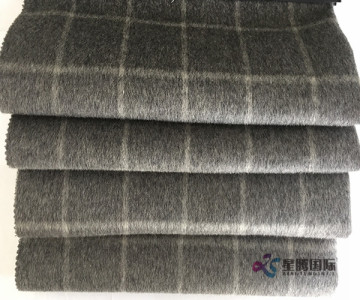 Plaid Checked 100% Wool Fabric For Coat
