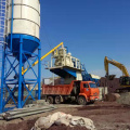 Efficiency 25m3/h mobile concrete batching mixing plant