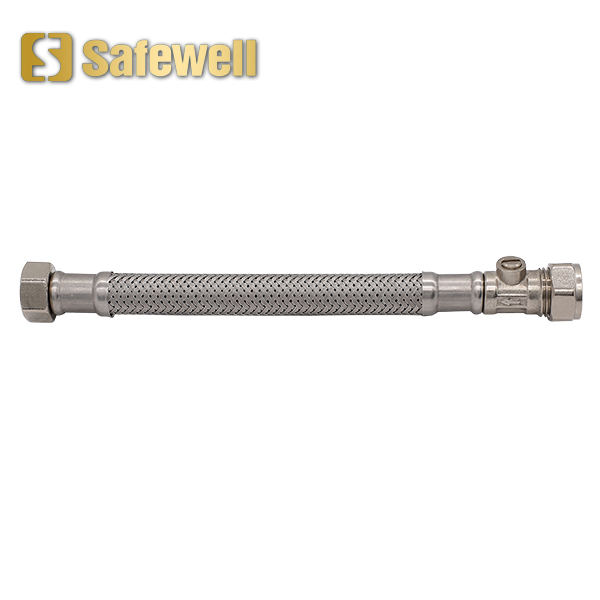 DN17 Braided Flexible Metal Hose with ISO Valve