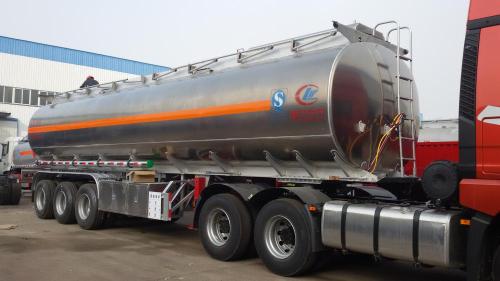 45000L Aluminium aloi tangki minyak semi treler