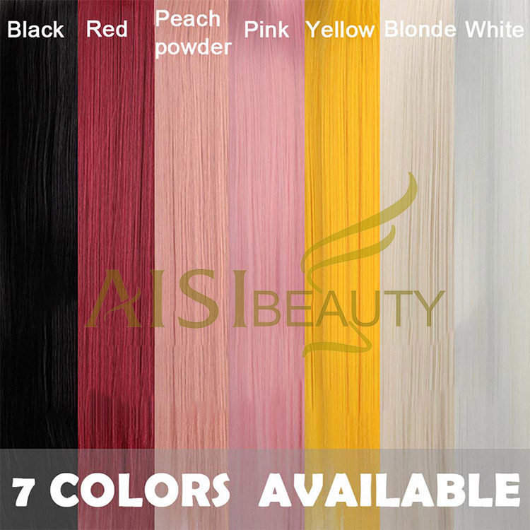 Aisi Beauty Wholesale Vendor Multi Color Cosplay Long Silky Straight Lace Frontal Synthetic Hair For Black Women Lace Front Wig