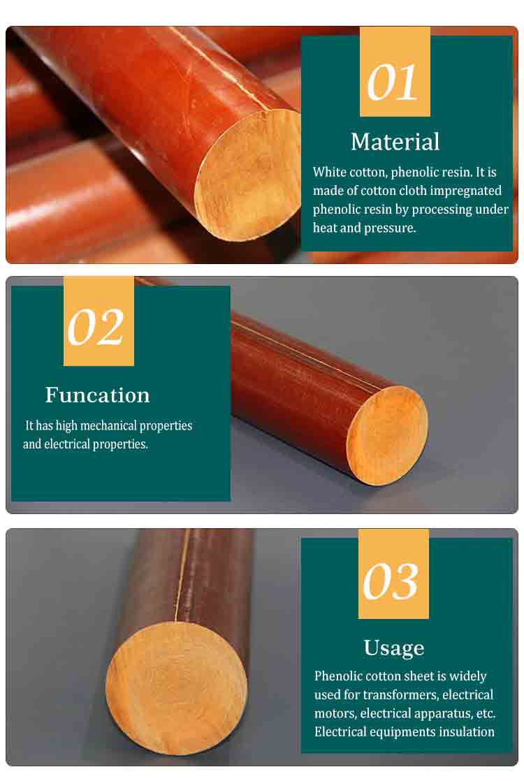 commercial High pressure Insulation material phenolic resin rods