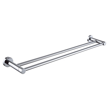 Double Towel Bar In Chrome Wall Mounted