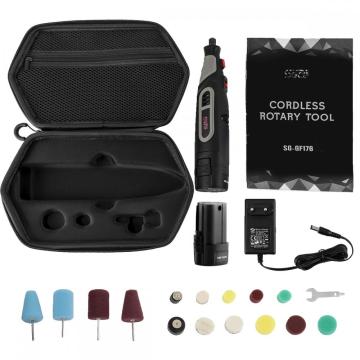 SGCB 20 Pcs Kuat Mini Detail Polisher Kit - Tanpa Cordless Rotary Alat 12 V Li-ion Baterai IVT 5000-25000 RPM Auto Rincian Set