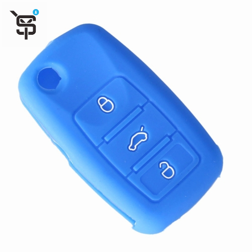 High quality OEM Colours 3 button car key silicone case for VW smart car key cover car key