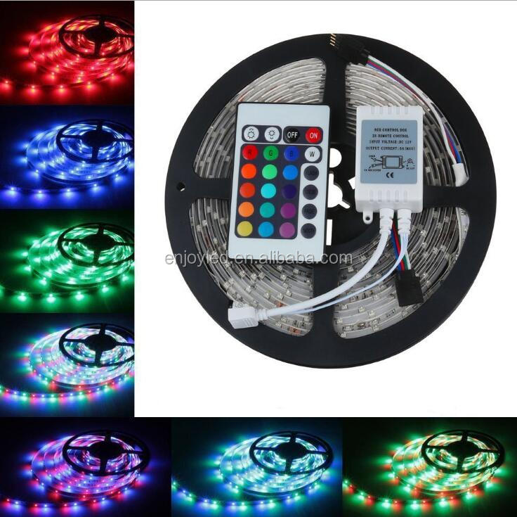 RGBLED light strip RGB5050 5M RGB color variable flexible LED light strip + 24-key remote control + power adapter kit