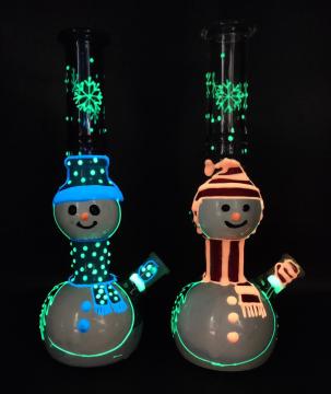 Happy Christmas Doll Style Glass Smoking Bongs