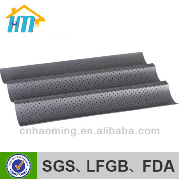 commercial aluminium alloy teflon/without teflon french baguette pan