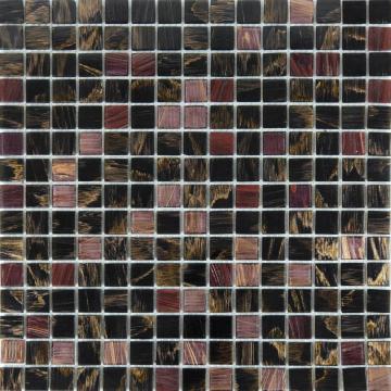 Gold line Purple gold brown elegant glass mosaic