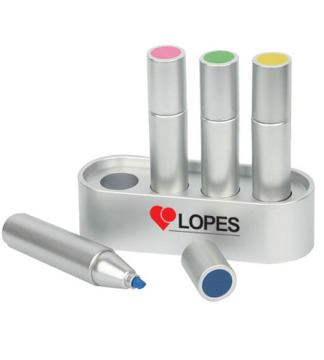 4pcs highlighter set in a oval holder