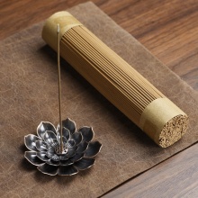 Brass Lotus Incense Burner - Metal Brown Scented Stick Holder