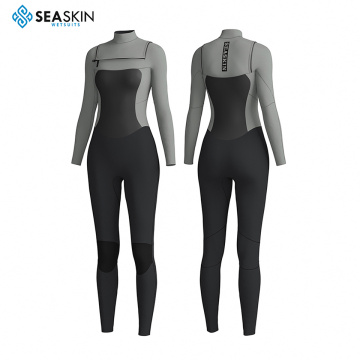 Seaskin 4/3mm Lady Surf Wetsuit 전면 지퍼 습퍼 잠수복