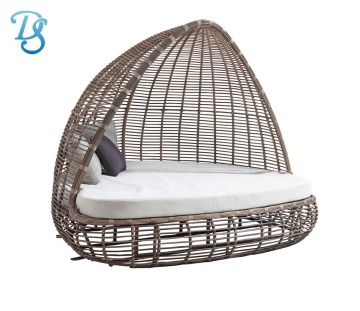 Modern Outdoor Rattan Metal Garden Day Bed