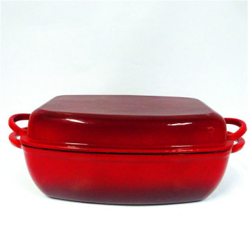 Red Color Enameled Cast Iron Casserole