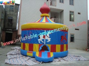 Carousel Inflatable Commercial Jumping Bouncy Castles , Bouncer Jumper Castles