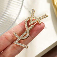 Luxury Brooch Pins and Shawl Clips with Zircon Crystals