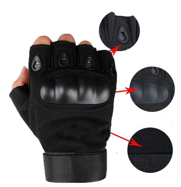 Fashion Sports Wear Resistant Fingerless Gloves Waterproof Bike Gloves for Outdoor Riding