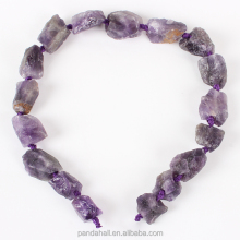 PandaHall: Affordable Natural Amethyst Rough Nuggets Bead Strands