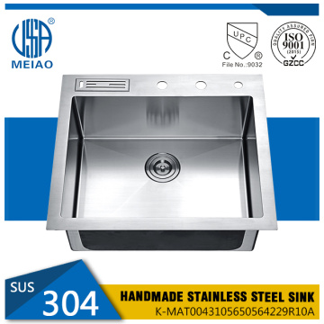 25inch inox abile Steel Sus304 topmount di cucina