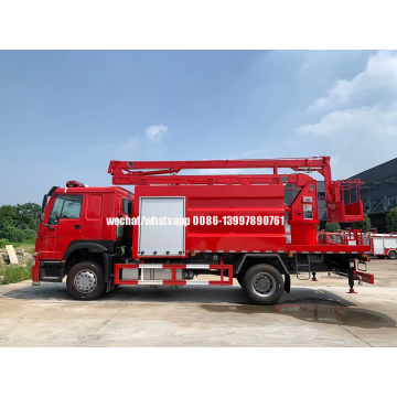 SINOTRUCK HOWO 10000liters &16m Aerial Working Fire Truck