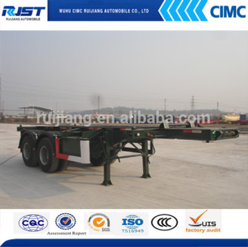 CIMC two axle skeletal semi trailer