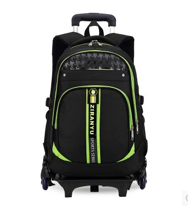 School Bag Backpack with Wheeled Trolley Hand