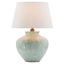Short Ceramic Table Lamp Design With White Lampshade