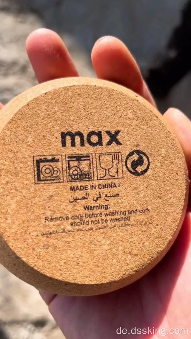 Großhandel Druck runden Korken Holz Coasters Kaffee Heiße Getränke Untersetzer mit Logo