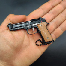 Manufacturer Metal Toy 1:3 Cute Pistol Handgun Keychain - Beretta 92F Miniature Model Gun Keychain