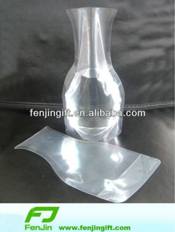 clear folding plastic flower vase