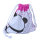 Customized panda Printed Muslin Drawstring Cotton Bag