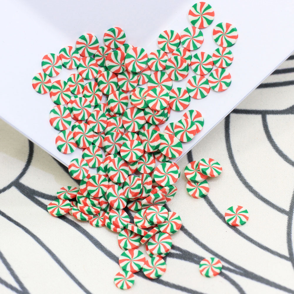 6 مللي متر المسمار اللون شقة مستديرة الحلوى عيد الميلاد شريحة Coloful المسمار الحلويات الرشات لتزيين عيد الميلاد أدوات تعبئة الوحل