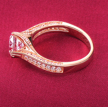 New wholesale Factory price Moissanite diamond 18 k Gold wedding ring engagement band for woman gift