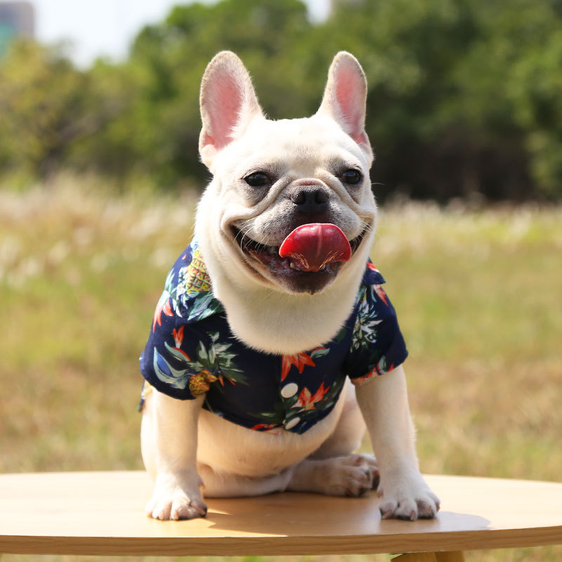 Wholesale  Dog Hawaiian Shirts Style Cotton and Linen Pet Big Dog Clothes Shirt Cat Shirt 5xl Grande