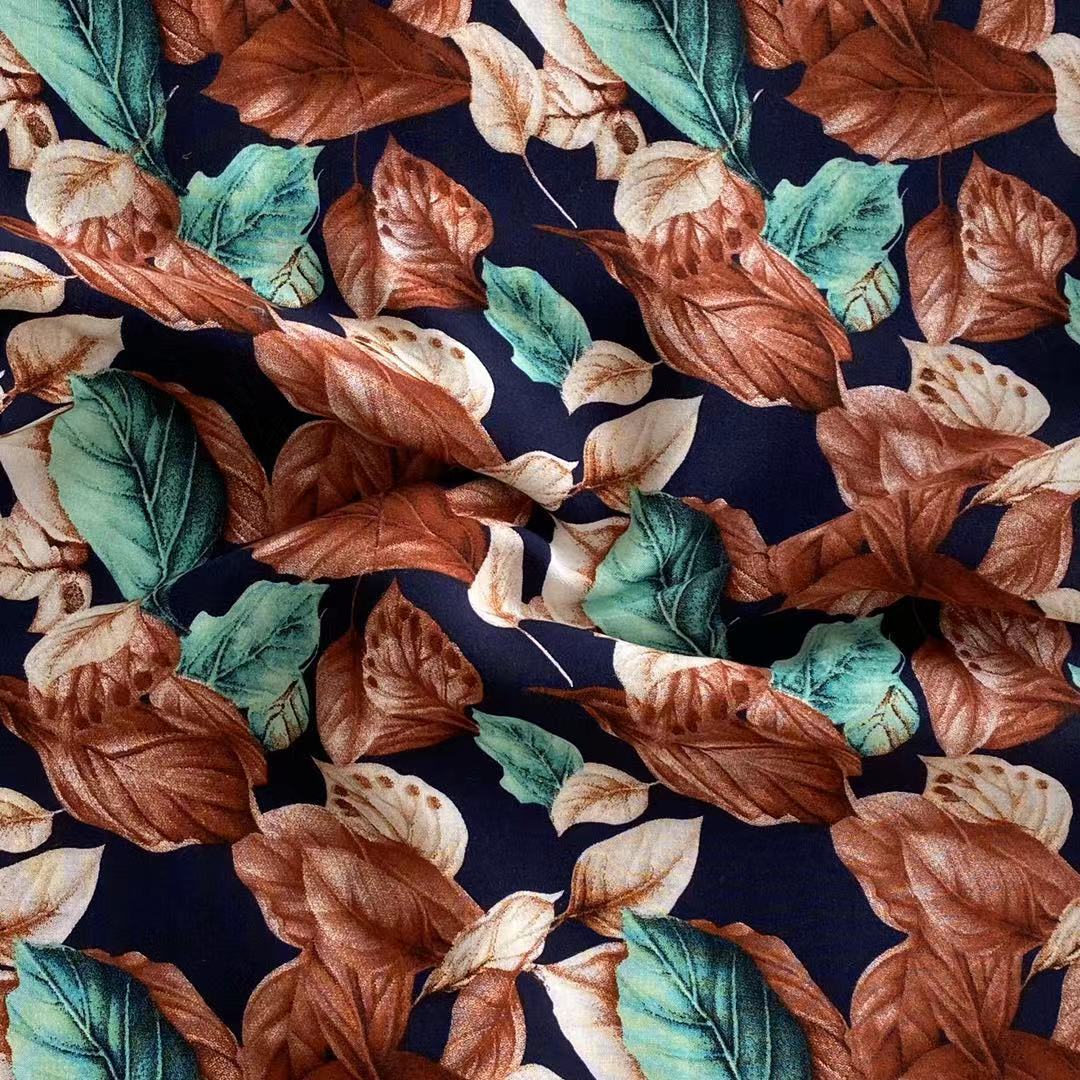 ISP Textile Women Clothing Cloth Fabric Plain Woven RAYON Textile Material Printed Fabric For Dress