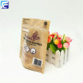 Zip lock clear kraft paper bag for coffee