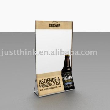 restaurant tent card stand