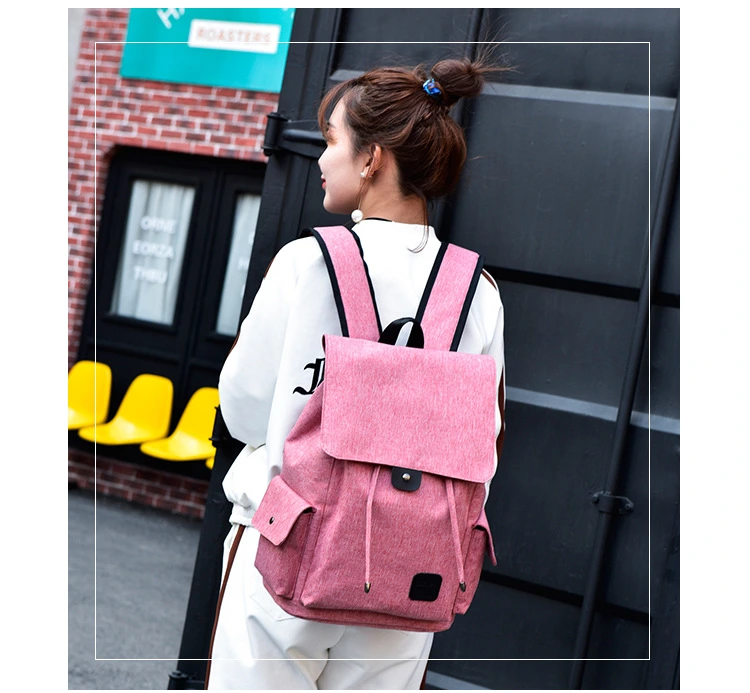 New USB Charging Men and Women Outdoor Leisure Canvas Big Travel Backpack Fashion Backpack Student School Bag Laptop Bag