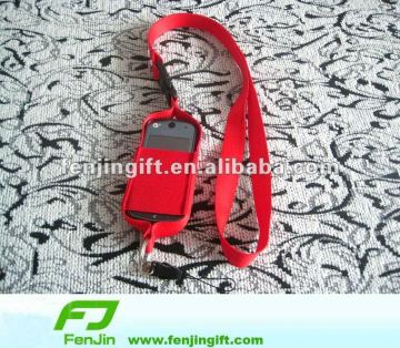 elastic mobile holder lanyard,lanyard with mobile holder