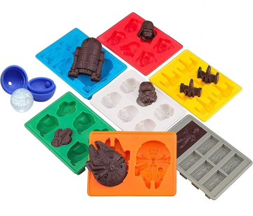 Star Wars Silicone Ice Cube Trays & Chocolate Molds - Reusable Nonstick 8 Sets