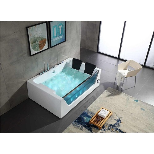 Acrylic Whirlpool Massage Bathtub with Light 7 Color