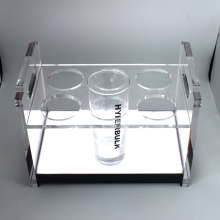 Transparent acrylic wine bottle storage display rack
