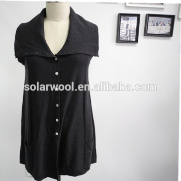 Women's Merino Wool Ruffle long Shirts