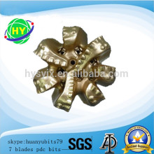 API thread 7 blades pdc bit for water well drilling
